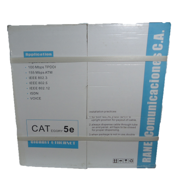 Cable UTP Cat-5e 70% Cobre 305m Ranei - Cable de Red Gris