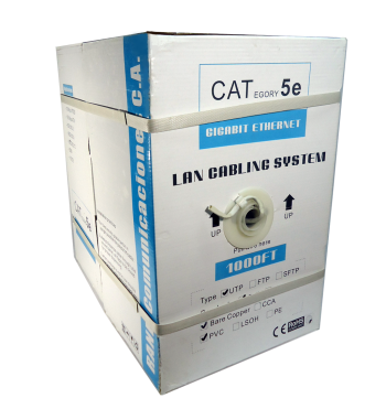 Cable UTP Cat-5e 70% Cobre 305m Ranei - Cable de Red Gris