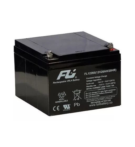 Batería Sellada AGM 12V 26Ah Fuli Battery FL12260GS UPS / Solar