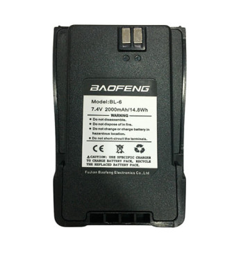 Batería Original Baofeng UV-6 / UV-6D 7.4V 2000mAh Li-ion