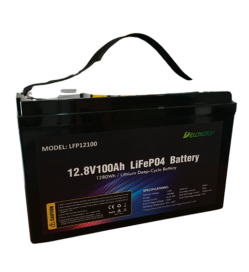 Batería de Litio DeLong 12V 100Ah LiFePO4 con Pantalla LCD Integrada