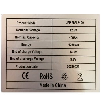 Batería de Litio DeLong 12V 100Ah Montaje en Pared LiFePO4 Solar