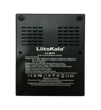 Cargador y Probador de Baterías LiitoKala 4 Ranuras AA AAA Li-ion
