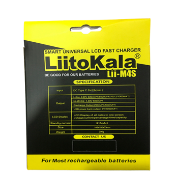 CARGADOR Y PROBADOR DE BATERIA LIITOKALA AA/AAA (4 UNIDADES)