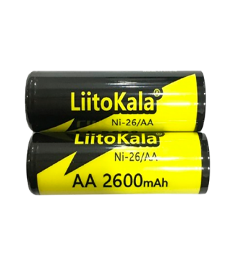 Pila Recargable LiitoKala AA 1.2V 2600mAh NiMH Alta Capacidad