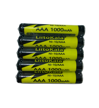 Pila Recargable LiitoKala AAA 1.2V 1000mAh NiMH Alta Capacidad