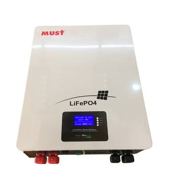 Batería de Litio MUST 48V 100Ah Montaje en Pared LiFePO4 Solar