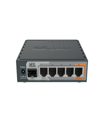 ROUTER MIKROTIK 5 PUERTOS GB DUAL CORE 880MHz 256MB RAM PUERTO SFP0