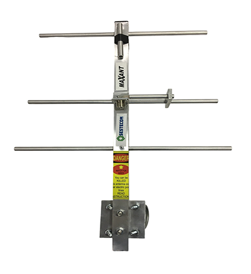 Antena Yagi UHF 3 Elementos 430-450 / 450-470 MHz Compacta