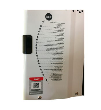 INVERSOR HIBRIDO MUST 3KVA 24V MPPT 110V/220V FASE DIVIDIDA BAJA FRECUENCIA