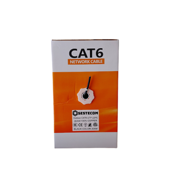 CABLE CAT6 SESTECOM 100% COBRE EXTERIOR NEGRO 305MT CAT6-100