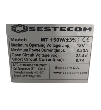 PANEL SOLAR 150W 12VDC MONOCRISTALINO  PS150MC
