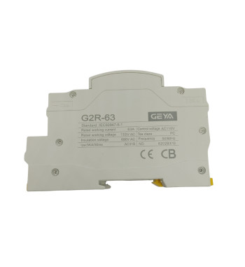 TRANSFER AUTOMATICO GEYA ATS 110V 63A 2 POLOS ATS-G2R-63
