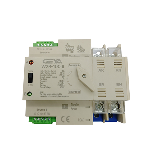 TRANSFER AUTOMATICO GEYA ATS 110V 100A 2 POLOS ATS-W2R-100