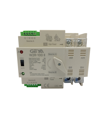 TRANSFER AUTOMATICO GEYA ATS 110V 100A 2 POLOS ATS-W2R-100