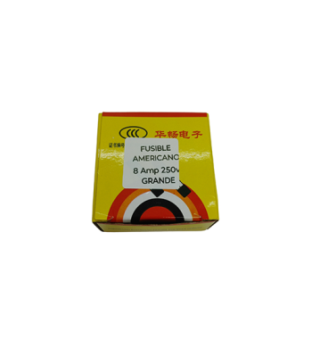 FUSIBLE AMERICANO 8AMP 250V GRANDE  FA-8AM