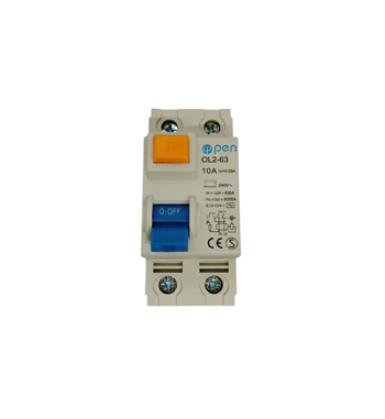 DISYUNTOR ELECTROMAGNETICO DIFERENCIAL DE 10A RCCB-OL2-63-2P-10A