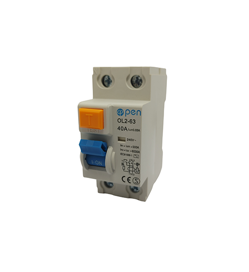 DISYUNTOR ELECTROMAGNETICO DIFERENCIAL DE 40A  RCCB-OL2-63-2P-40A